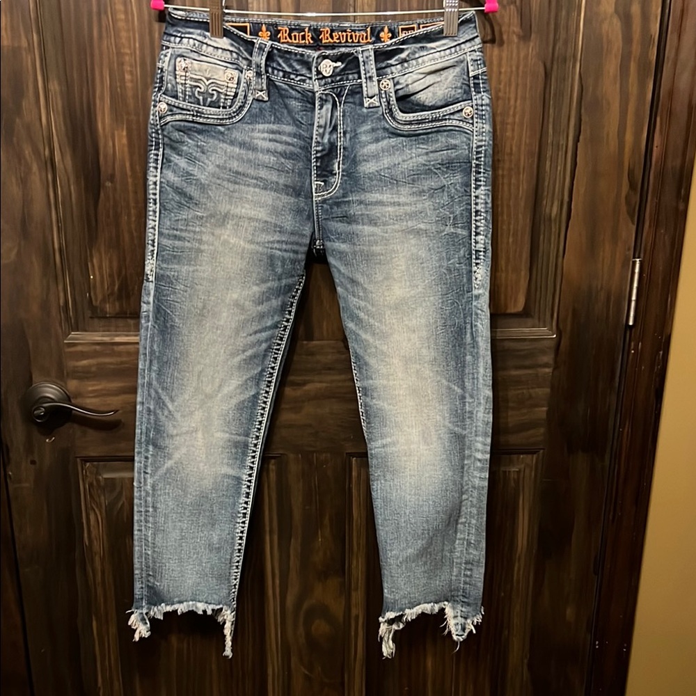Rock Revival Blue Ankle & Cropped Jeans